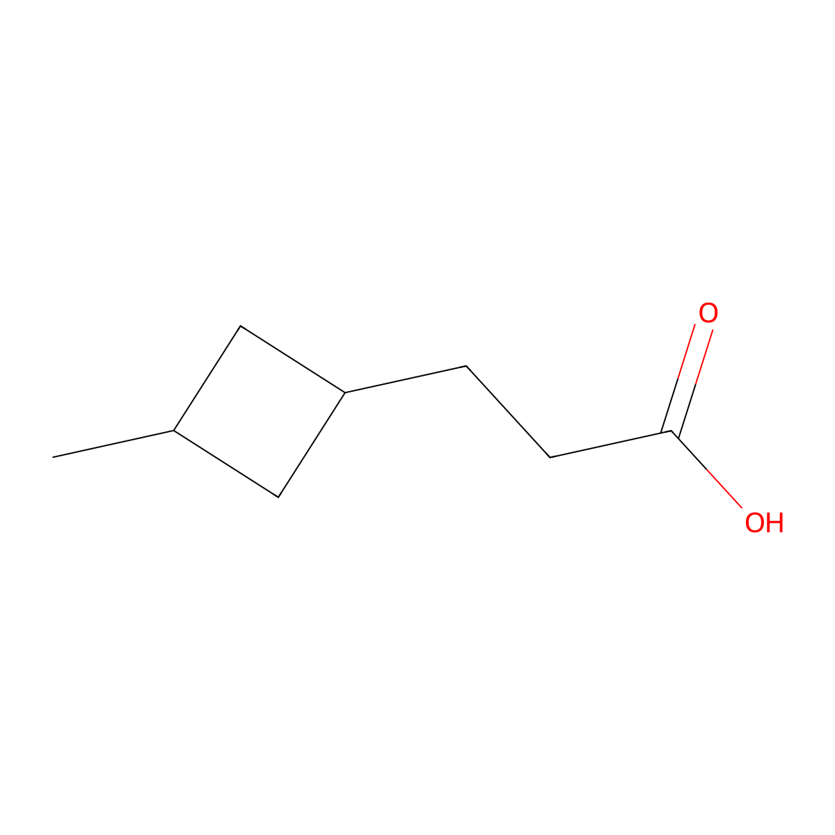 3-(3-Methylcyclobutyl)propanoic acid molecular structure, CAS 1313544-48-7
