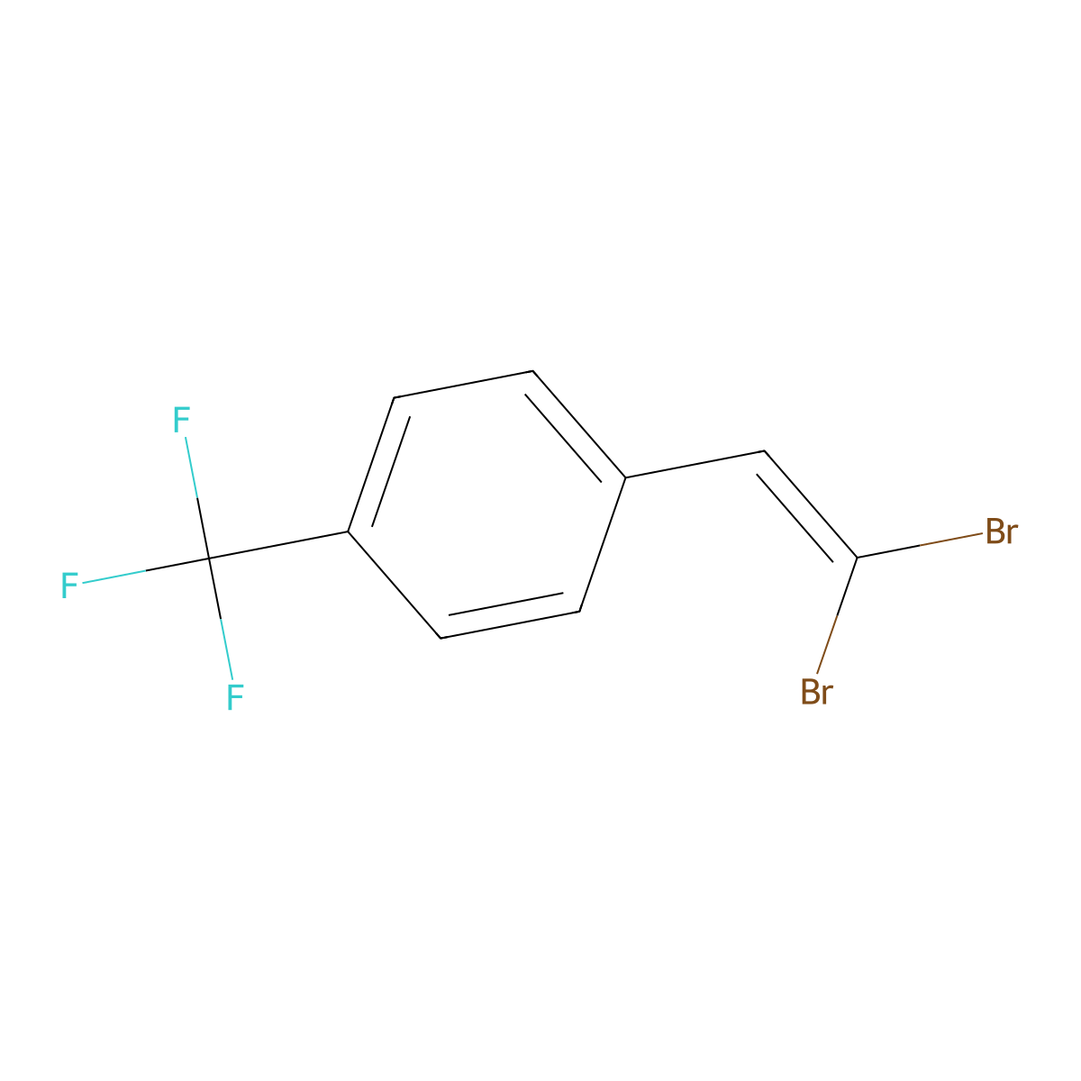 1-(2,2-Dibromoethenyl)-4-(trifluoromethyl)benzene molecular structure, CAS 131356-53-1