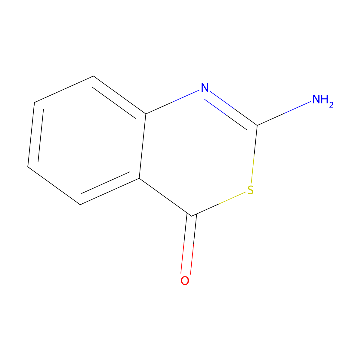 4H-3,1-Benzothiazin-4-one, 2-amino- molecular structure, CAS 131357-73-8