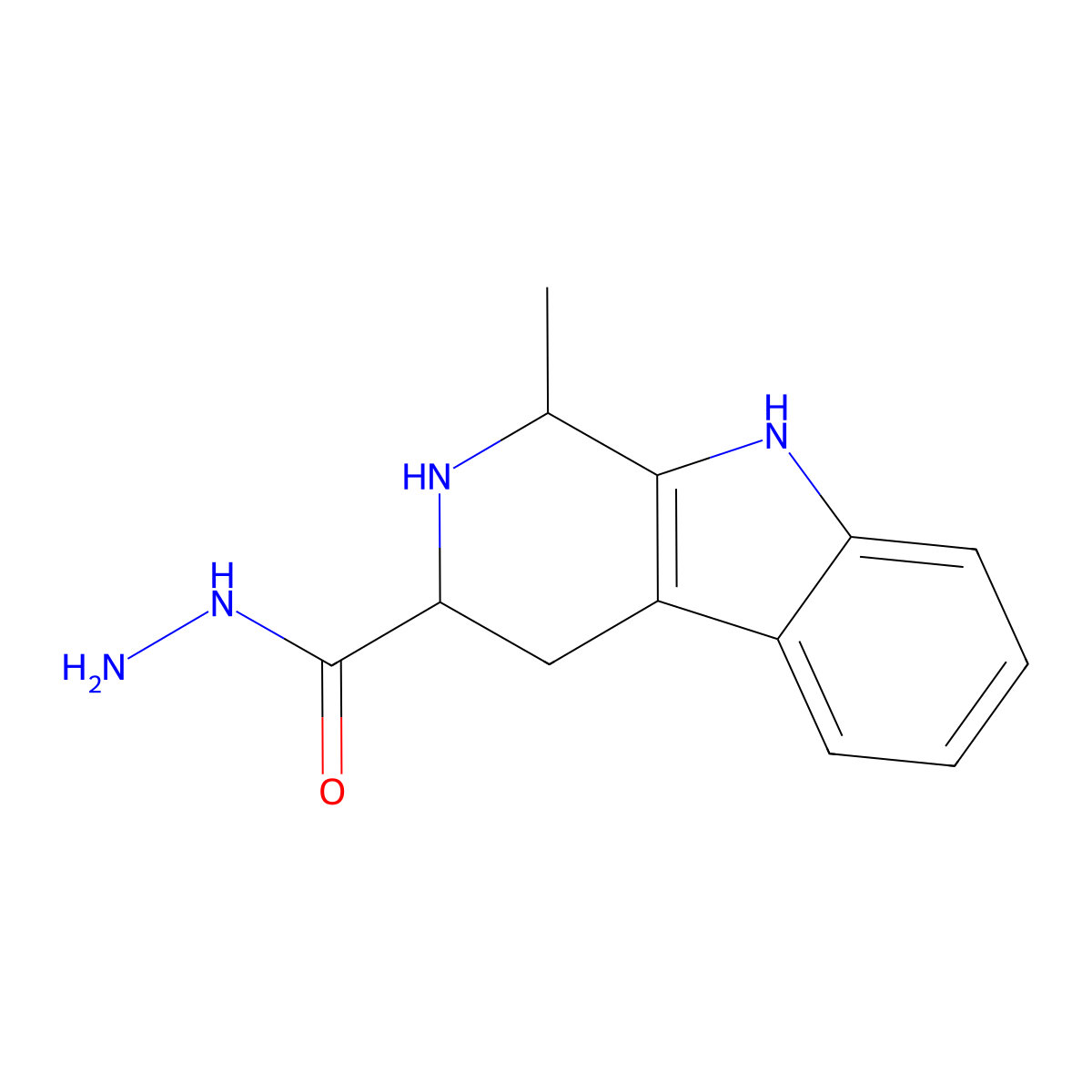 (1S,3S)-1-methyl-2,3,4,9-tetrahydro-1H-pyrido[3,4-b]indole-3-carbohydrazide molecular structure, CAS 1313585-95-3