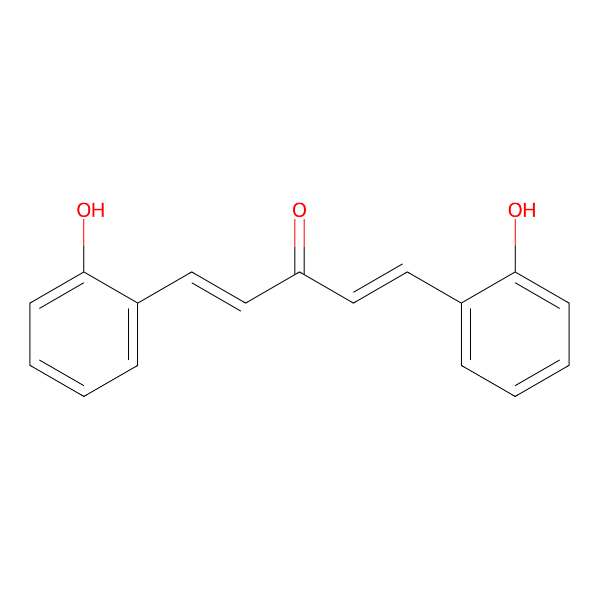 (1E,4E)-1,5-bis(2-hydroxyphenyl)penta-1,4-dien-3-one molecular structure, CAS 131359-24-5