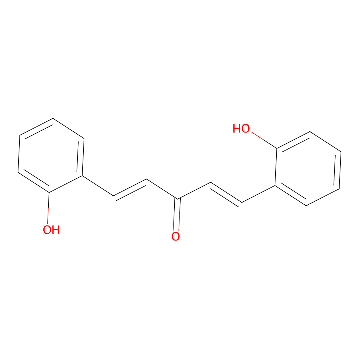 (1E,4E)-1,5-bis(2-hydroxyphenyl)penta-1,4-dien-3-one molecular structure, CAS 131359-24-5