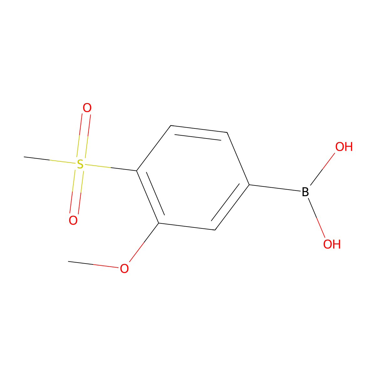 (4-Methanesulfonyl-3-methoxyphenyl)boronic acid molecular structure, CAS 1313617-68-3