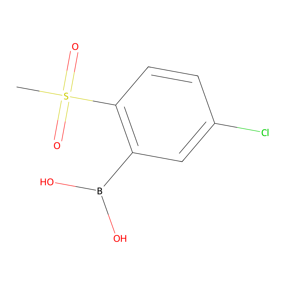 (5-Chloro-2-methanesulfonylphenyl)boronic acid molecular structure, CAS 1313617-73-0
