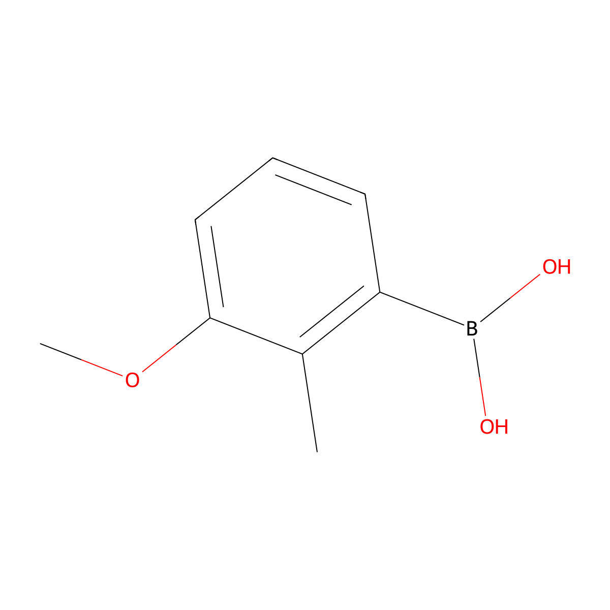 3-Methoxy-2-methylbenzeneboronic acid molecular structure, CAS 1313617-76-3