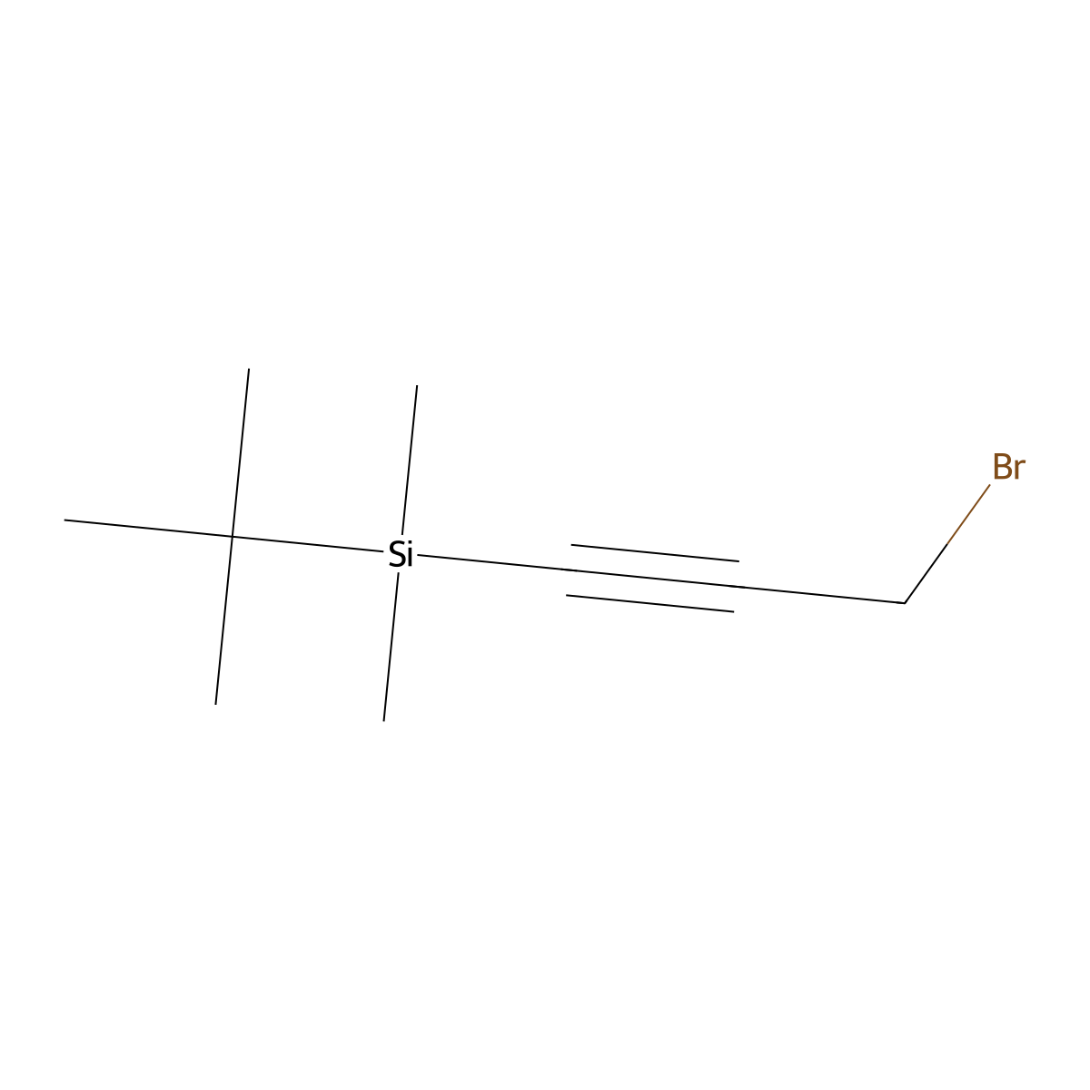(3-Bromoprop-1-yn-1-yl)(tert-butyl)dimethylsilane molecular structure, CAS 131365-11-2