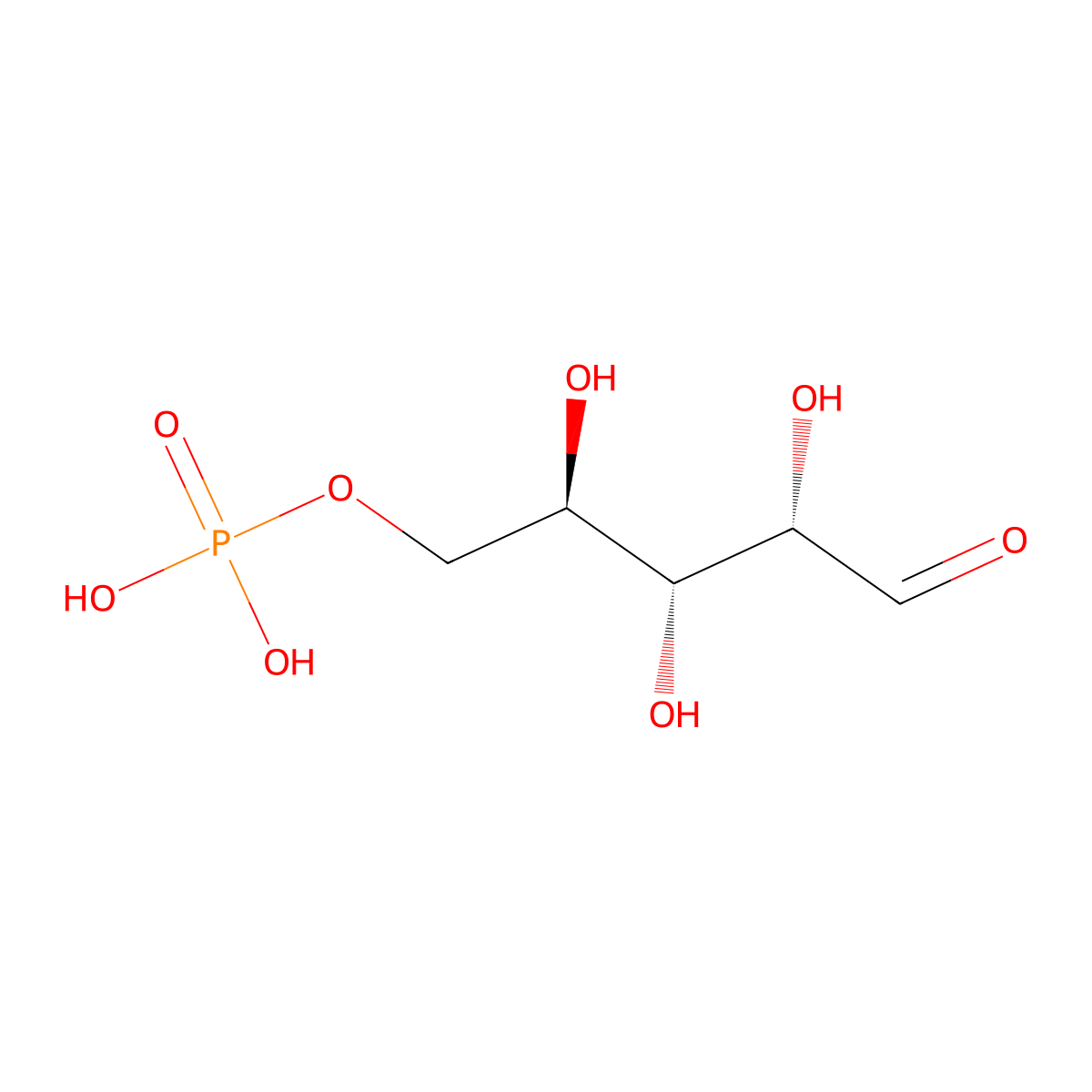 D-Arabinose 5-phosphate molecular structure, CAS 13137-52-5