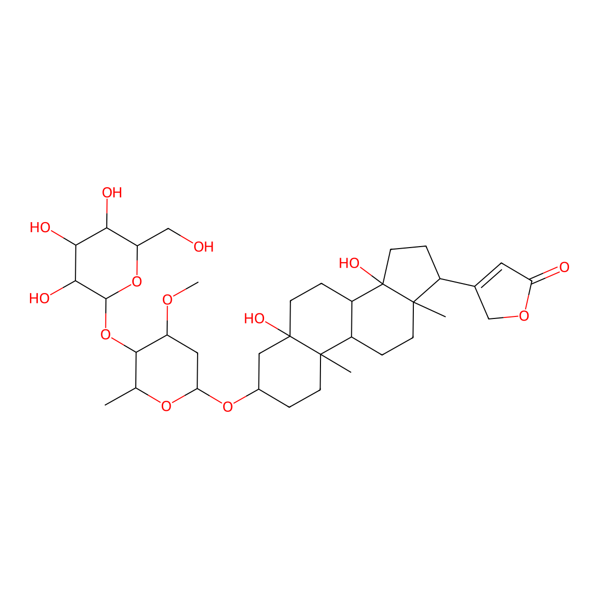 Periplocin molecular structure, CAS 13137-64-9