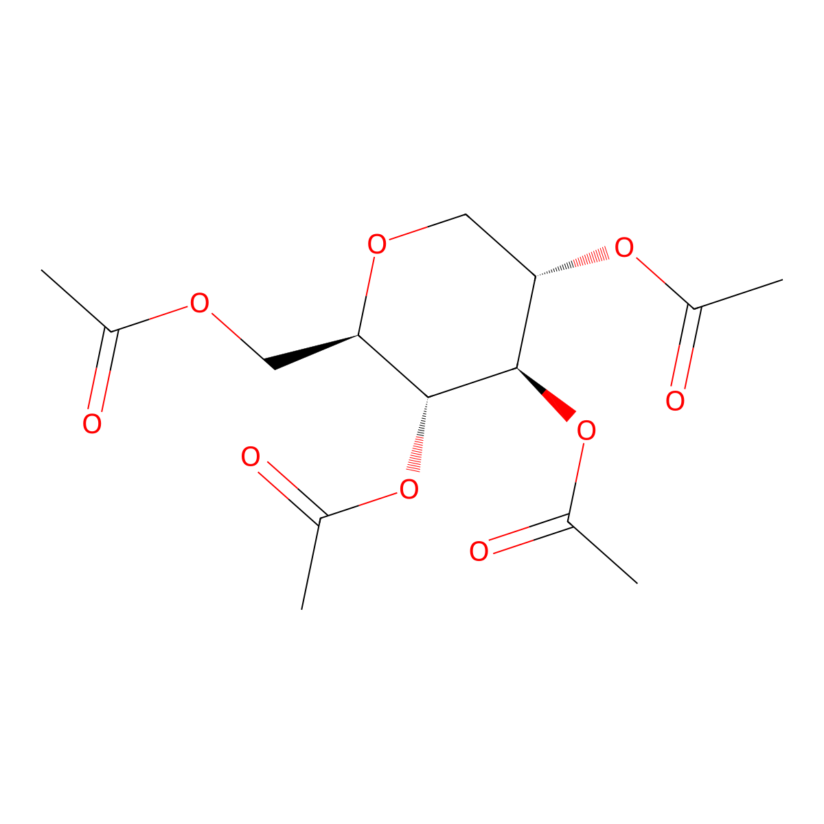 1,5-Anhydro-D-glucitol 2,3,4,6-Tetraacetate molecular structure, CAS 13137-69-4