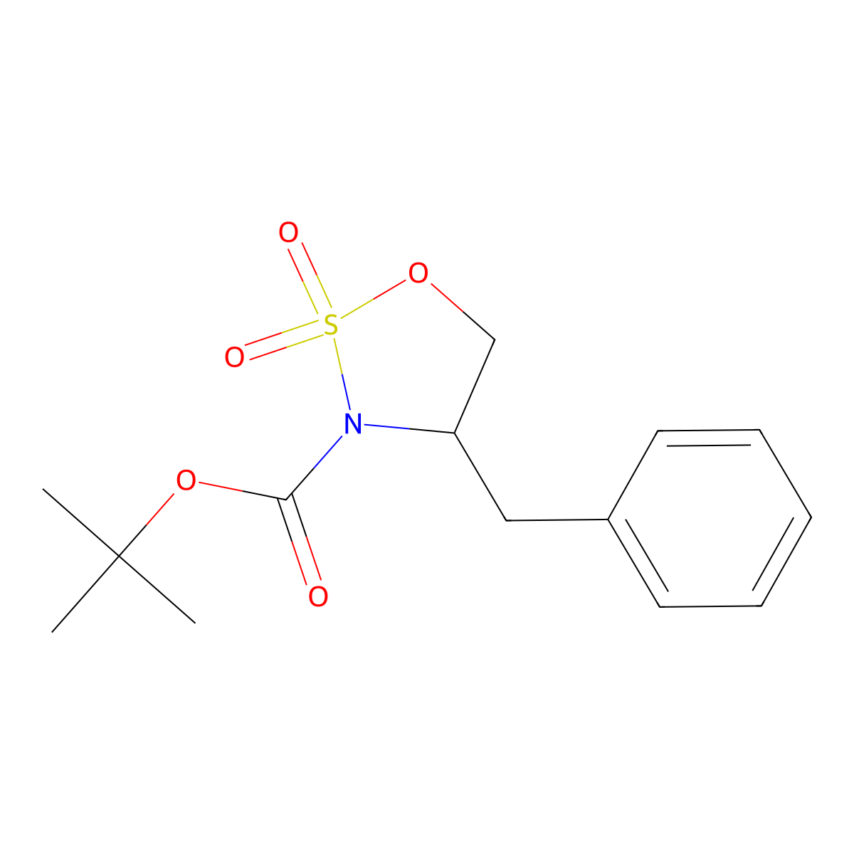 (R)-3-Boc-4-benzyl-1,2,3-oxathiazolidine 2,2-dioxide molecular structure, CAS 1313705-91-7