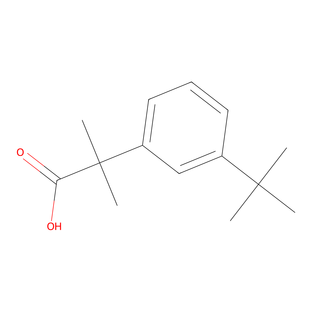 2-(3-Tert-butylphenyl)-2-methylpropanoic acid molecular structure, CAS 1313712-10-5