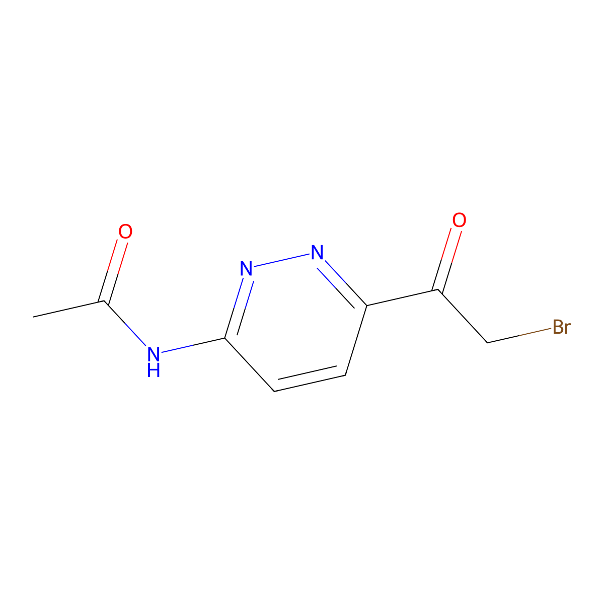 N-(6-(2-Bromoacetyl)pyridazin-3-yl)acetamide molecular structure, CAS 1313712-11-6