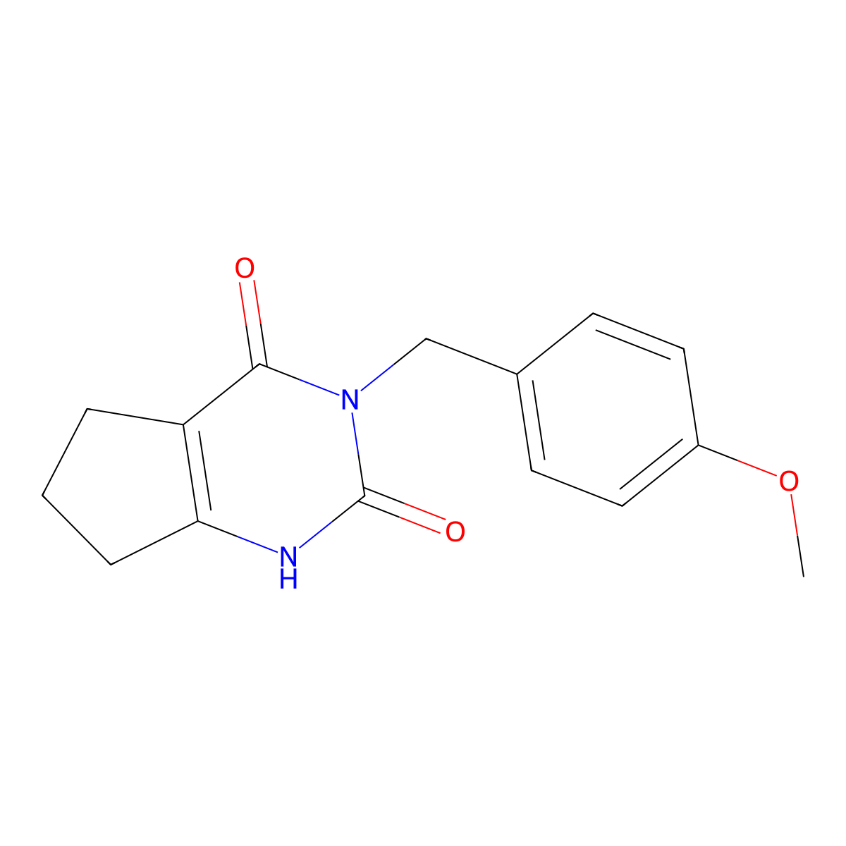 3-(4-Methoxybenzyl)-6,7-dihydro-1H-cyclopenta[d]pyrimidine-2,4(3H,5H)-dione molecular structure, CAS 1313712-12-7