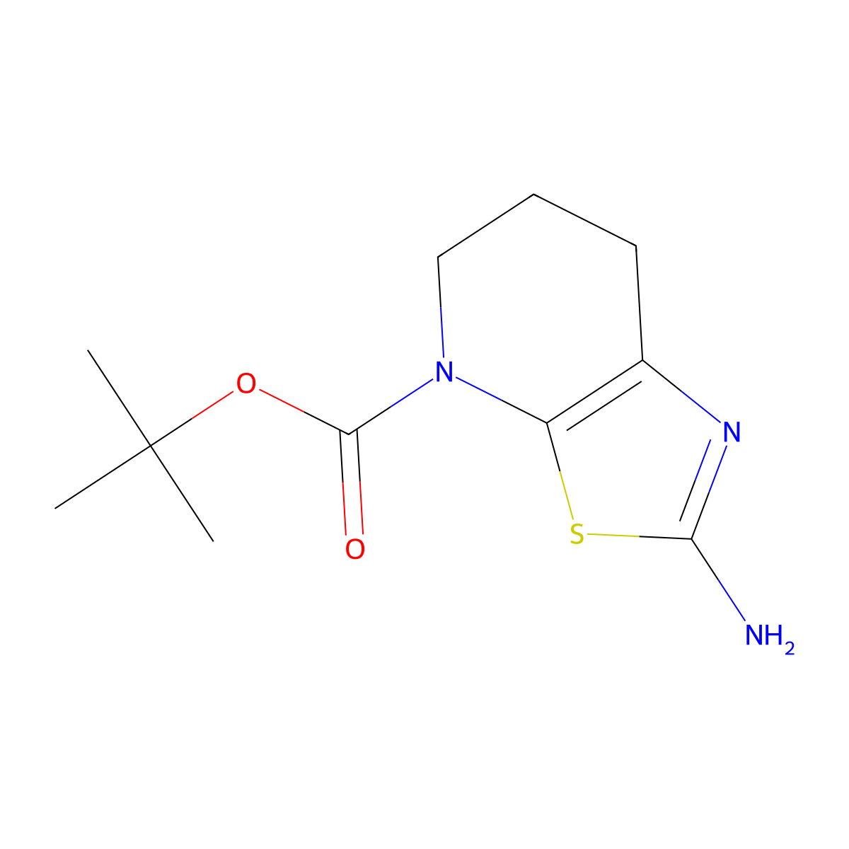 tert-Butyl 2-amino-6,7-dihydrothiazolo[5,4-b]pyridine-4(5H)-carboxylate molecular structure, CAS 1313712-23-0