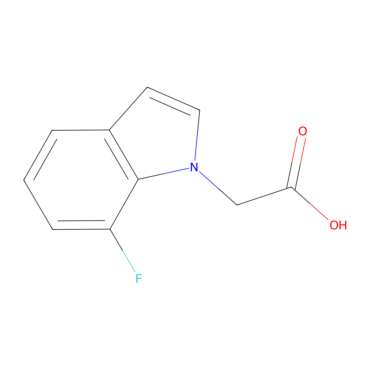 2-(7-Fluoro-1H-indol-1-yl)acetic acid molecular structure, CAS 1313712-24-1