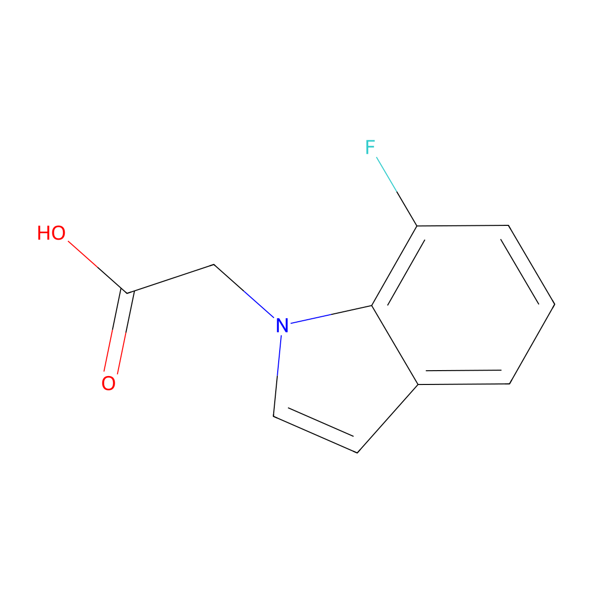 2-(7-Fluoro-1H-indol-1-yl)acetic acid molecular structure, CAS 1313712-24-1