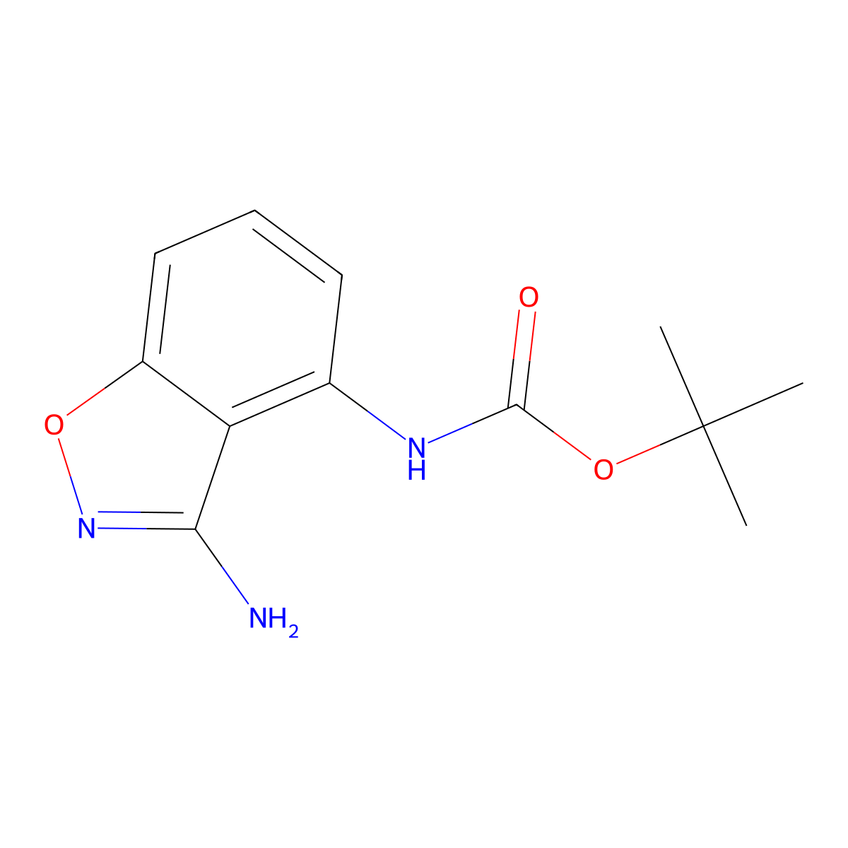 tert-Butyl (3-aminobenzo[d]isoxazol-4-yl)carbamate molecular structure, CAS 1313712-34-3