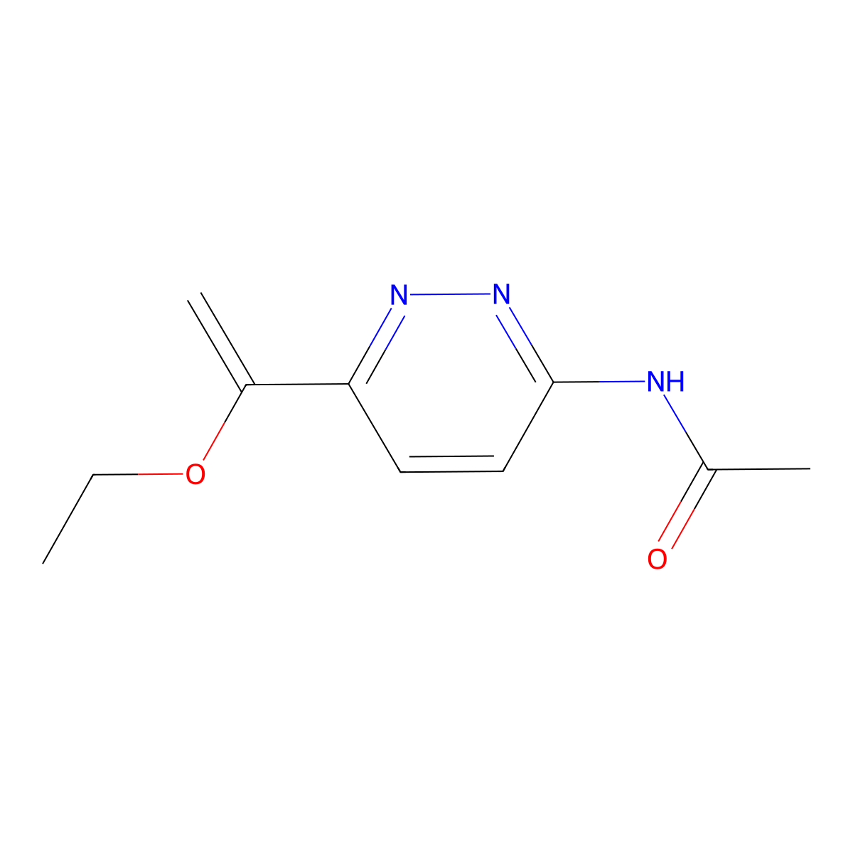 N-(6-(1-Ethoxyvinyl)pyridazin-3-yl)acetamide molecular structure, CAS 1313712-40-1
