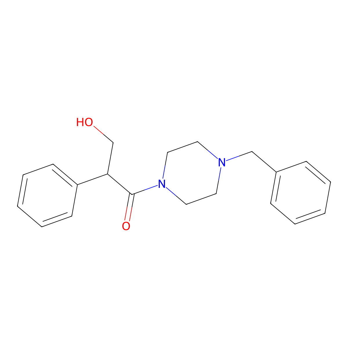 1-(4-Benzylpiperazin-1-yl)-3-hydroxy-2-phenylpropan-1-one molecular structure, CAS 1313712-45-6