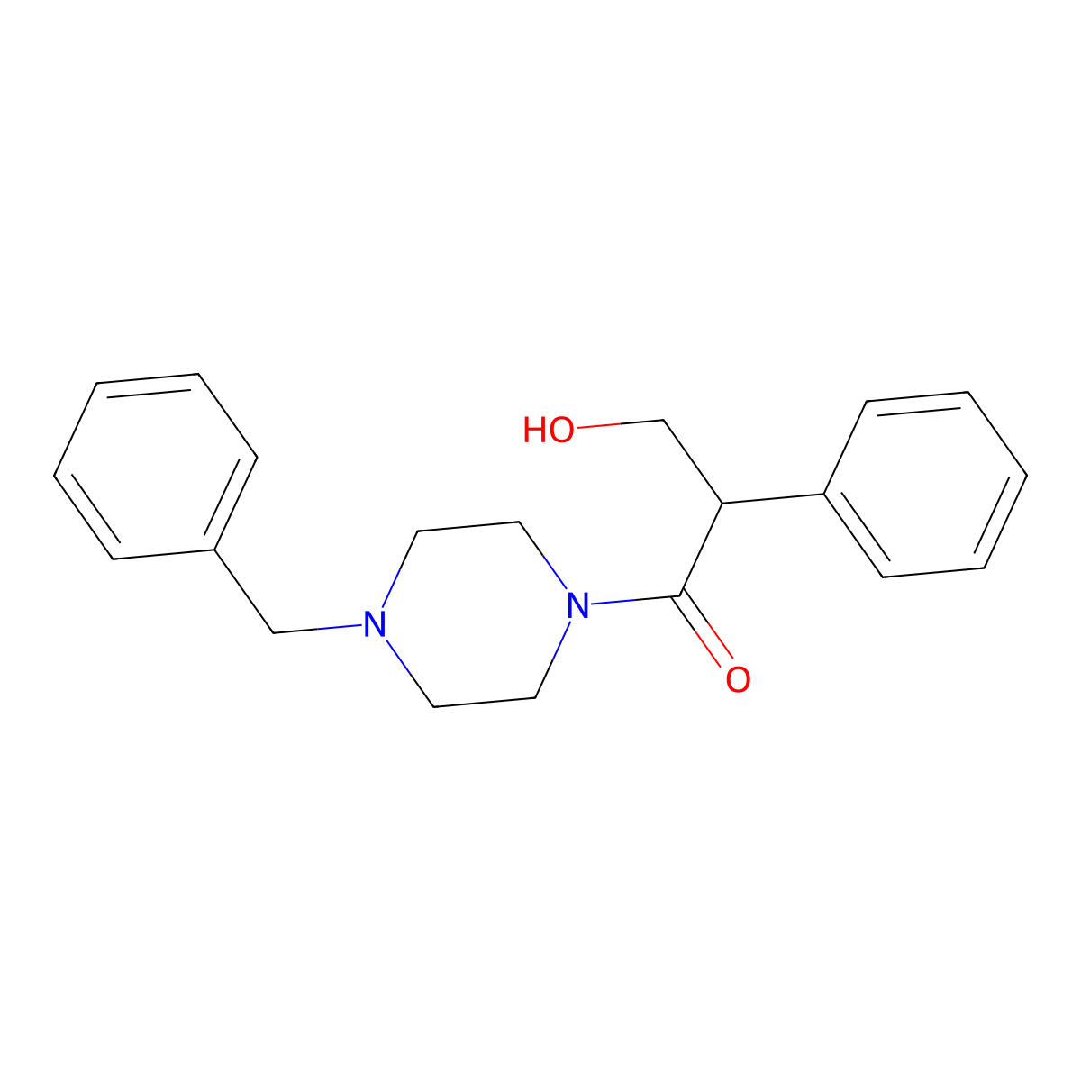 1-(4-Benzylpiperazin-1-yl)-3-hydroxy-2-phenylpropan-1-one molecular structure, CAS 1313712-45-6