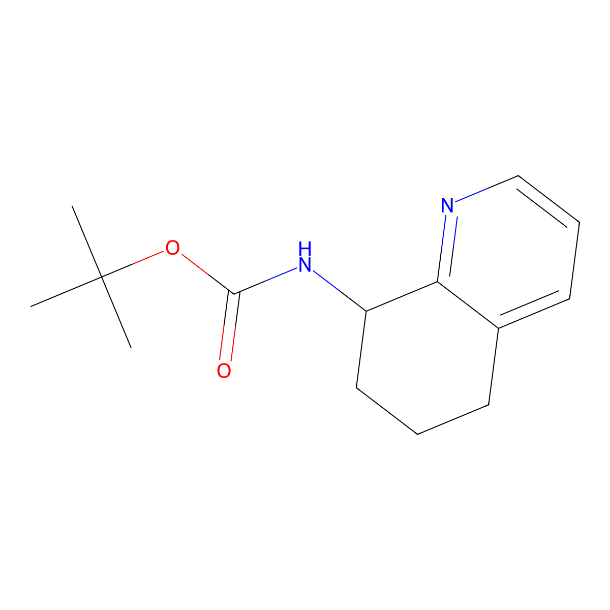 tert-Butyl (5,6,7,8-tetrahydroquinolin-8-yl)carbamate molecular structure, CAS 1313712-47-8