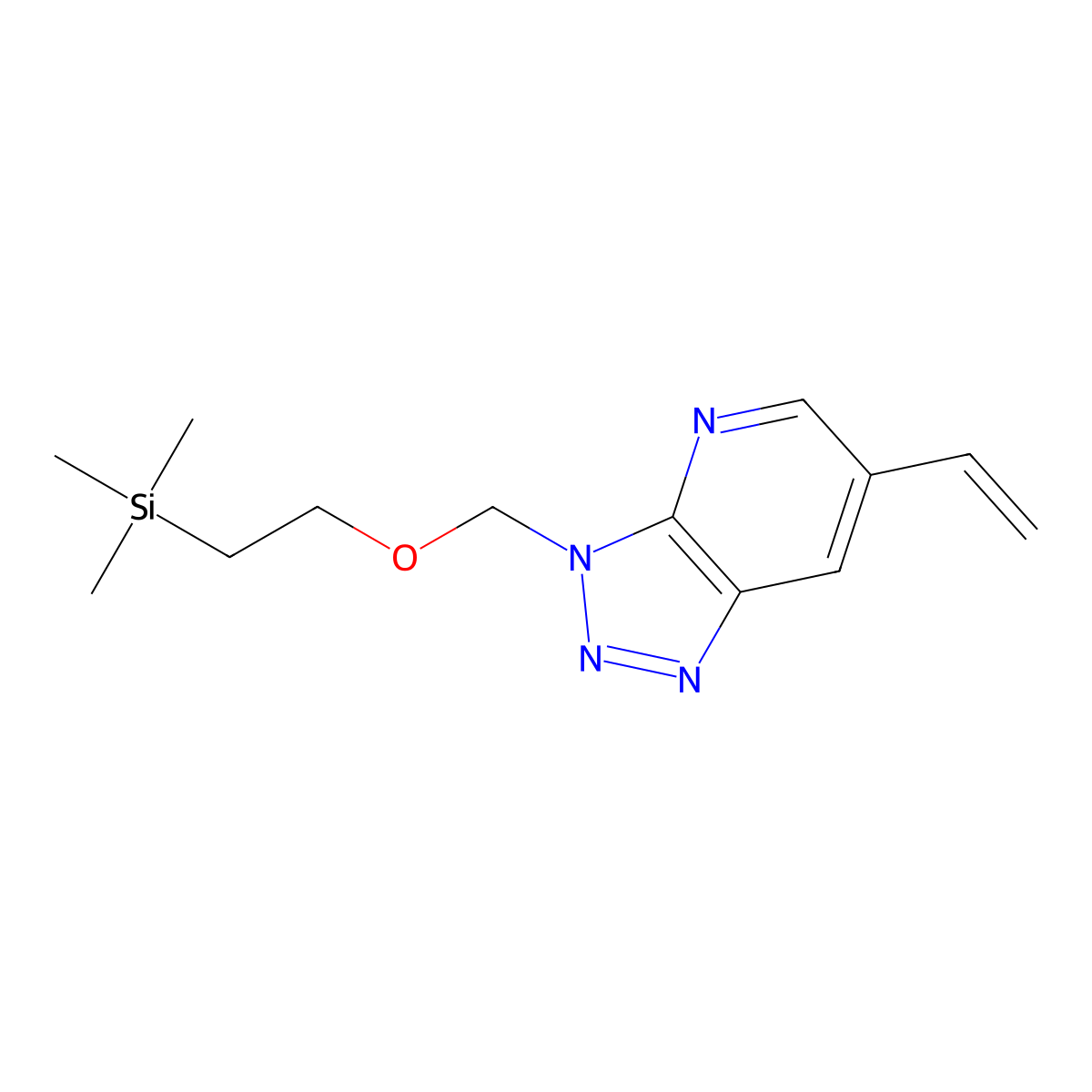 3-(2-Trimethylsilanyl-ethoxymethyl)-6-vinyl-3H-[1,2,3]triazolo[4,5-b]pyridine molecular structure, CAS 1313712-65-0