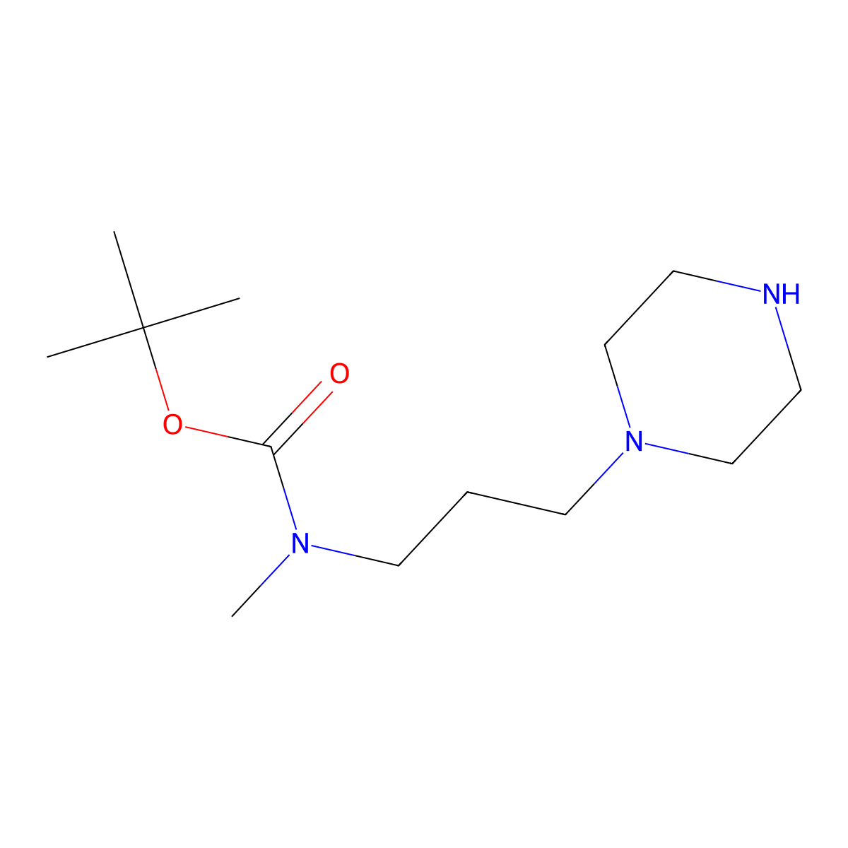 tert-butyl Methyl(3-(piperazin-1-yl)propyl)carbamate molecular structure, CAS 1313712-68-3