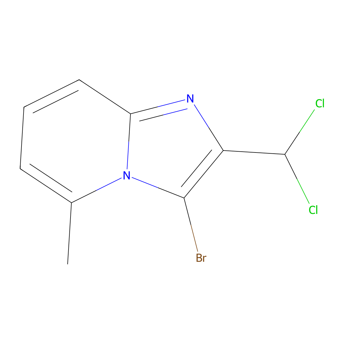 3-Bromo-2-(dichloromethyl)-5-methylimidazo[1,2-a]pyridine molecular structure, CAS 1313712-69-4