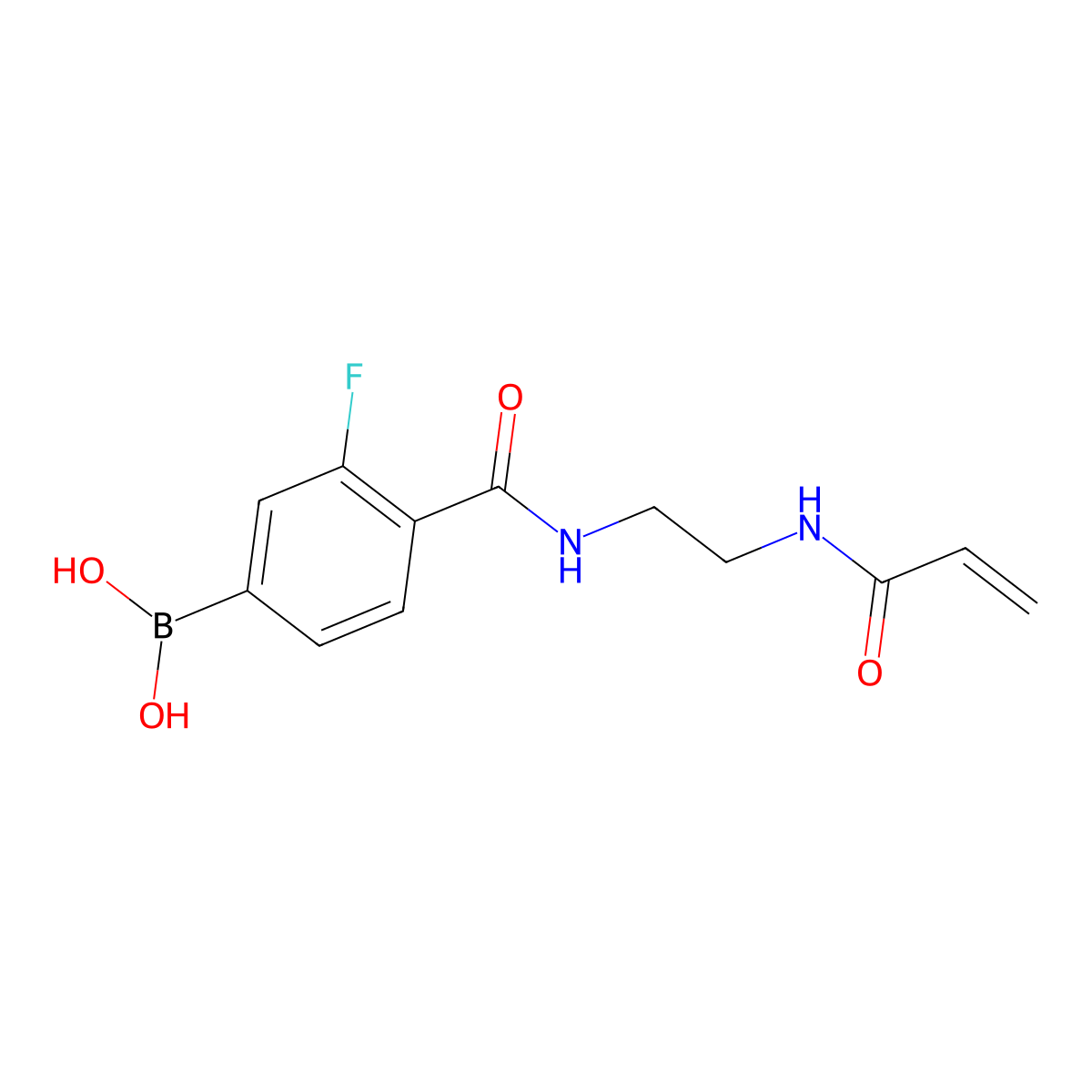 (4-((2-Acrylamidoethyl)carbamoyl)-3-fluorophenyl)boronic acid molecular structure, CAS 1313712-90-1