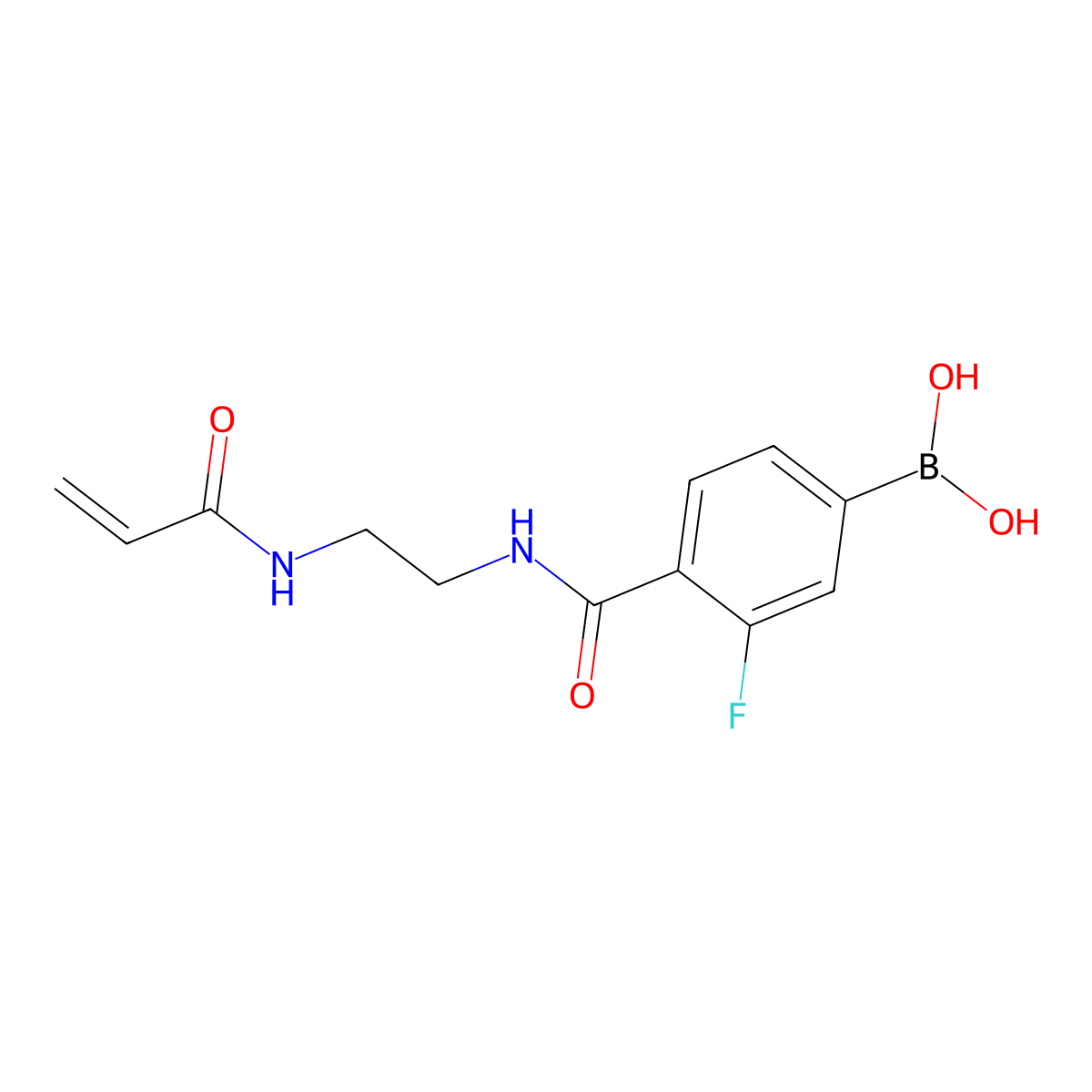 (4-((2-Acrylamidoethyl)carbamoyl)-3-fluorophenyl)boronic acid molecular structure, CAS 1313712-90-1