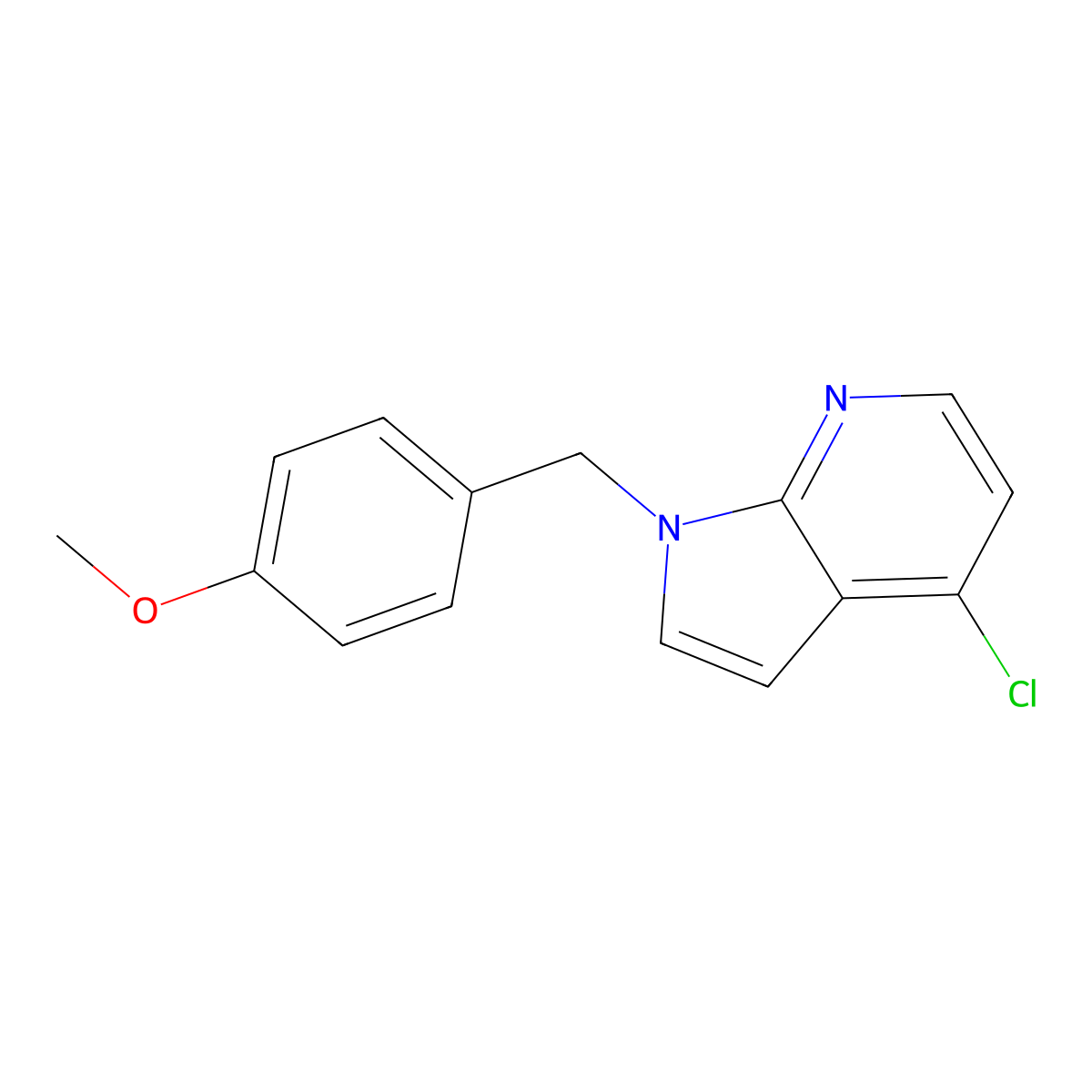 4-chloro-1-(4-methoxybenzyl)-1H-pyrrolo[2,3-b]pyridine molecular structure, CAS 1313714-51-0