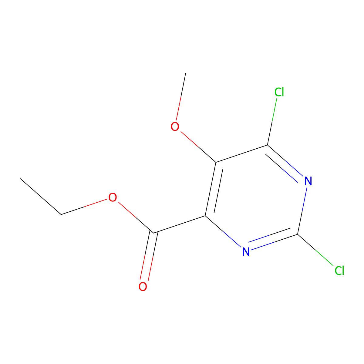 Ethyl 2,6-dichloro-5-methoxypyrimidine-4-carboxylate molecular structure, CAS 1313717-11-1