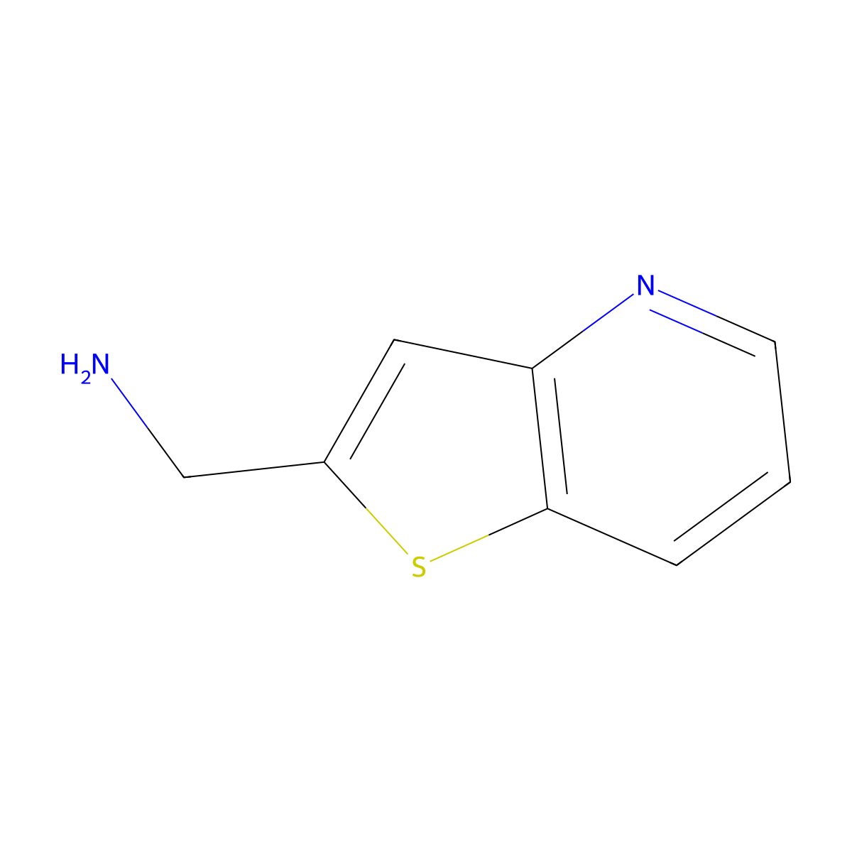 Thieno[3,2-b]pyridin-2-ylmethanamine molecular structure, CAS 1313725-98-2