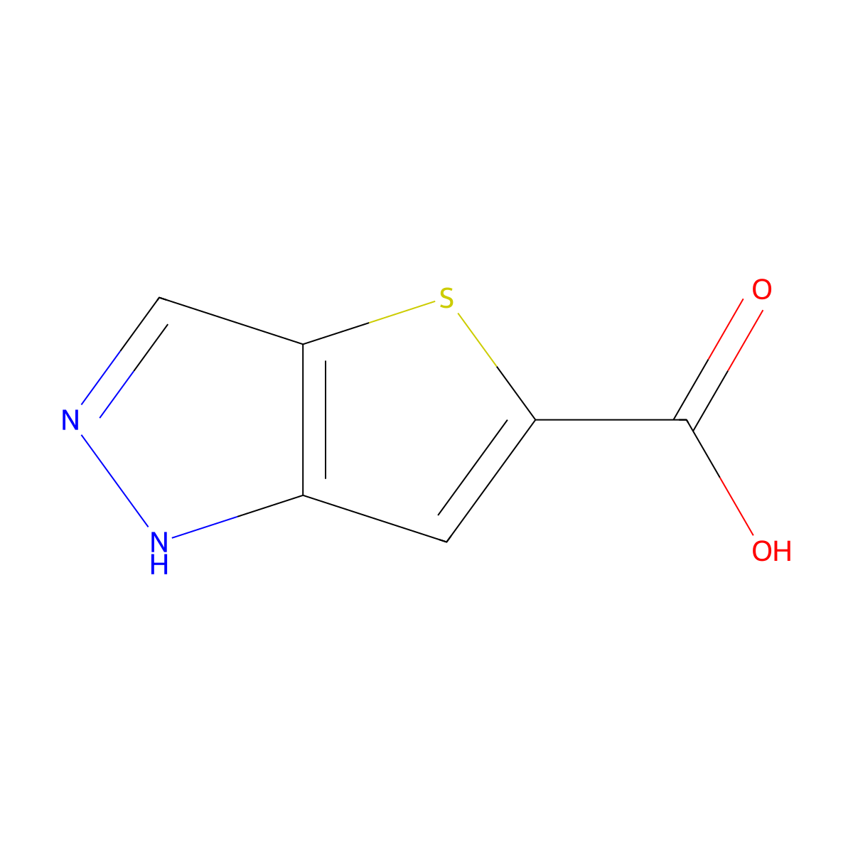 1H-thieno[3,2-c]pyrazole-5-carboxylic acid molecular structure, CAS 1313726-01-0