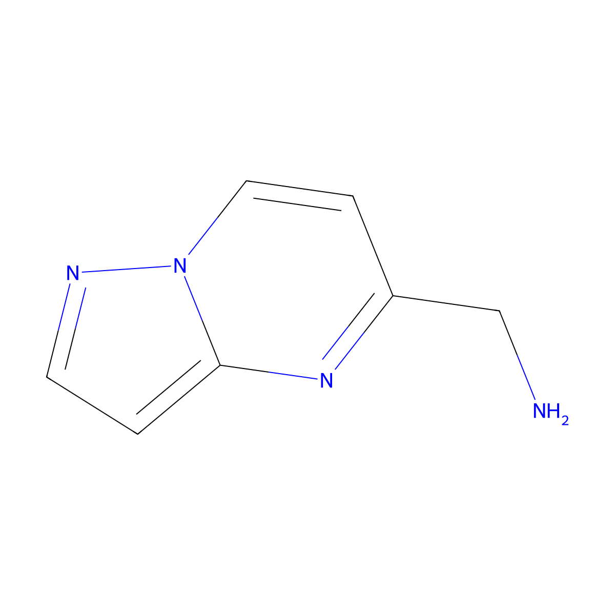 Pyrazolo[1,5-a]pyrimidin-5-ylmethanamine molecular structure, CAS 1313726-09-8