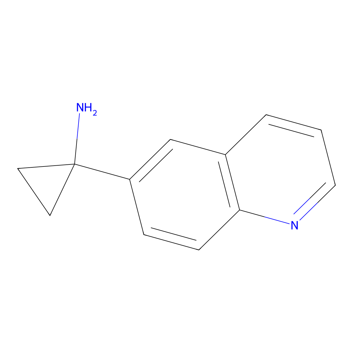 1-(Quinolin-6-yl)cyclopropan-1-amine molecular structure, CAS 1313726-10-1