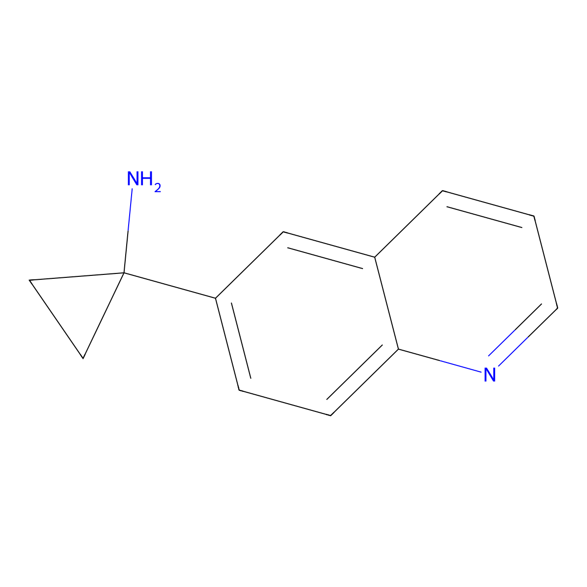 1-(Quinolin-6-yl)cyclopropan-1-amine molecular structure, CAS 1313726-10-1