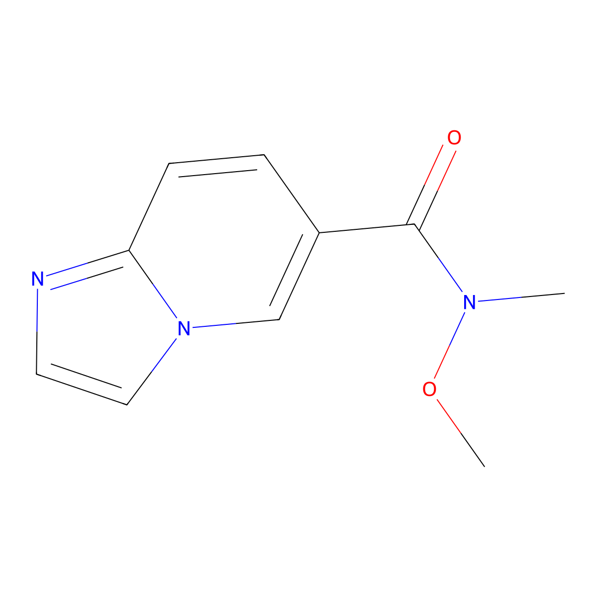N-methoxy-N-methylimidazo[1,2-a]pyridine-6-carboxamide molecular structure, CAS 1313726-20-3