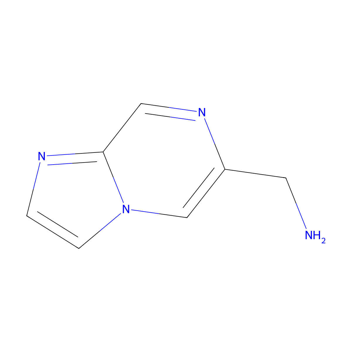 Imidazo[1,2-a]pyrazin-6-ylmethanamine molecular structure, CAS 1313726-31-6