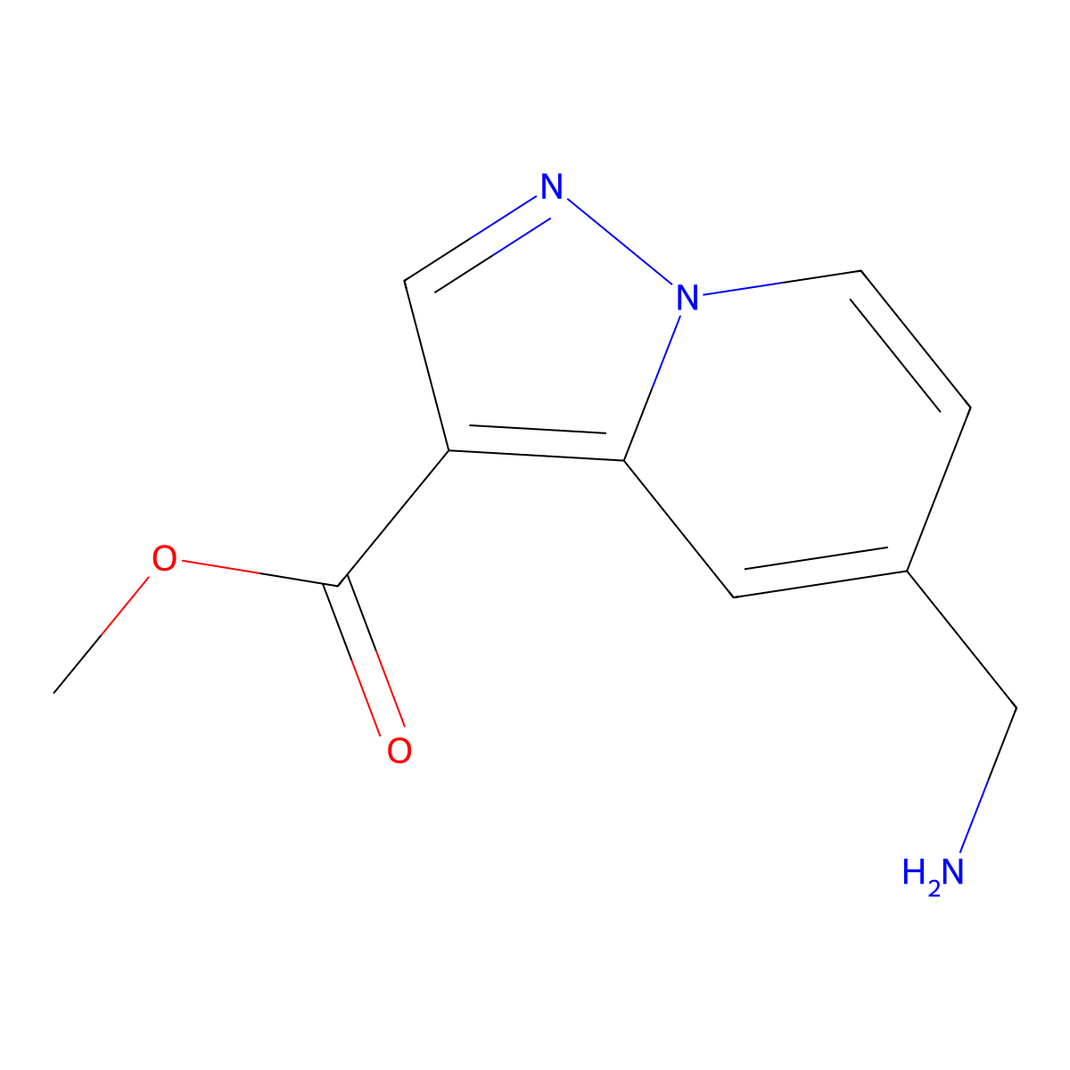 Methyl 5-(aminomethyl)pyrazolo[1,5-a]pyridine-3-carboxylate molecular structure, CAS 1313726-36-1