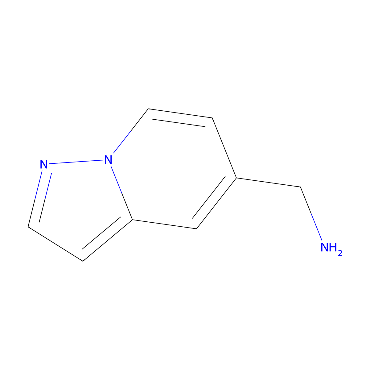 Pyrazolo[1,5-a]pyridin-5-ylmethanamine molecular structure, CAS 1313727-03-5