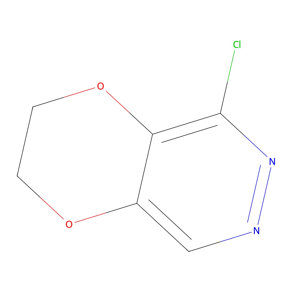 5-chloro-2H,3H-[1,4]dioxino[2,3-d]pyridazine molecular structure, CAS 1313733-62-8