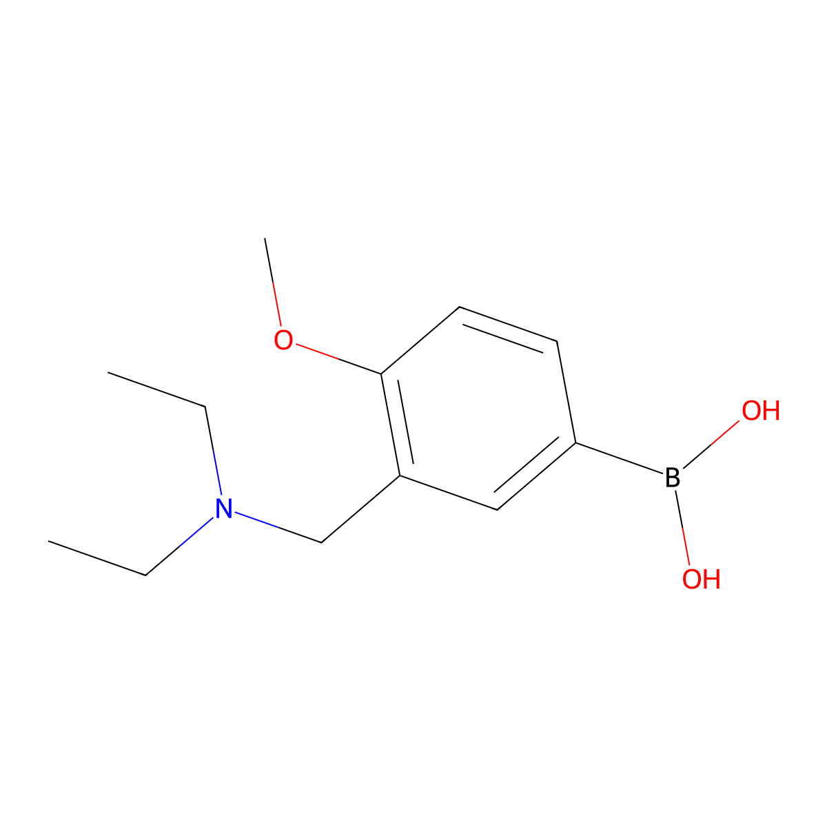 Boronic acid, B-[3-[(diethylamino)methyl]-4-methoxyphenyl]- molecular structure, CAS 1313737-76-6