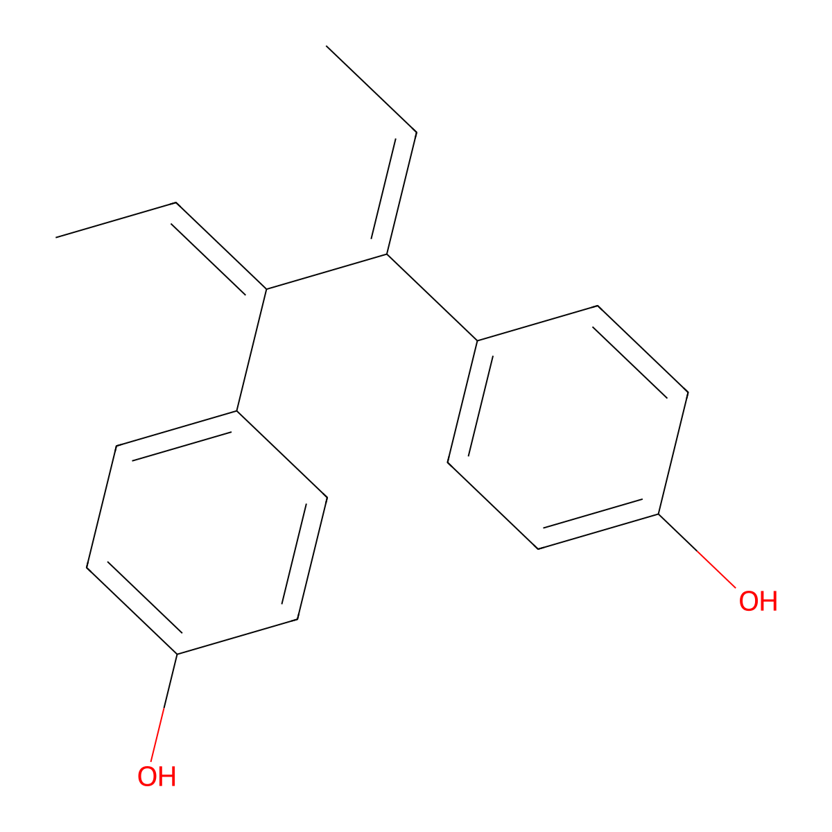 Phenol, 4,4'-(1,2-diethylidene-1,2-ethanediyl)bis- molecular structure, CAS 1313738-05-4