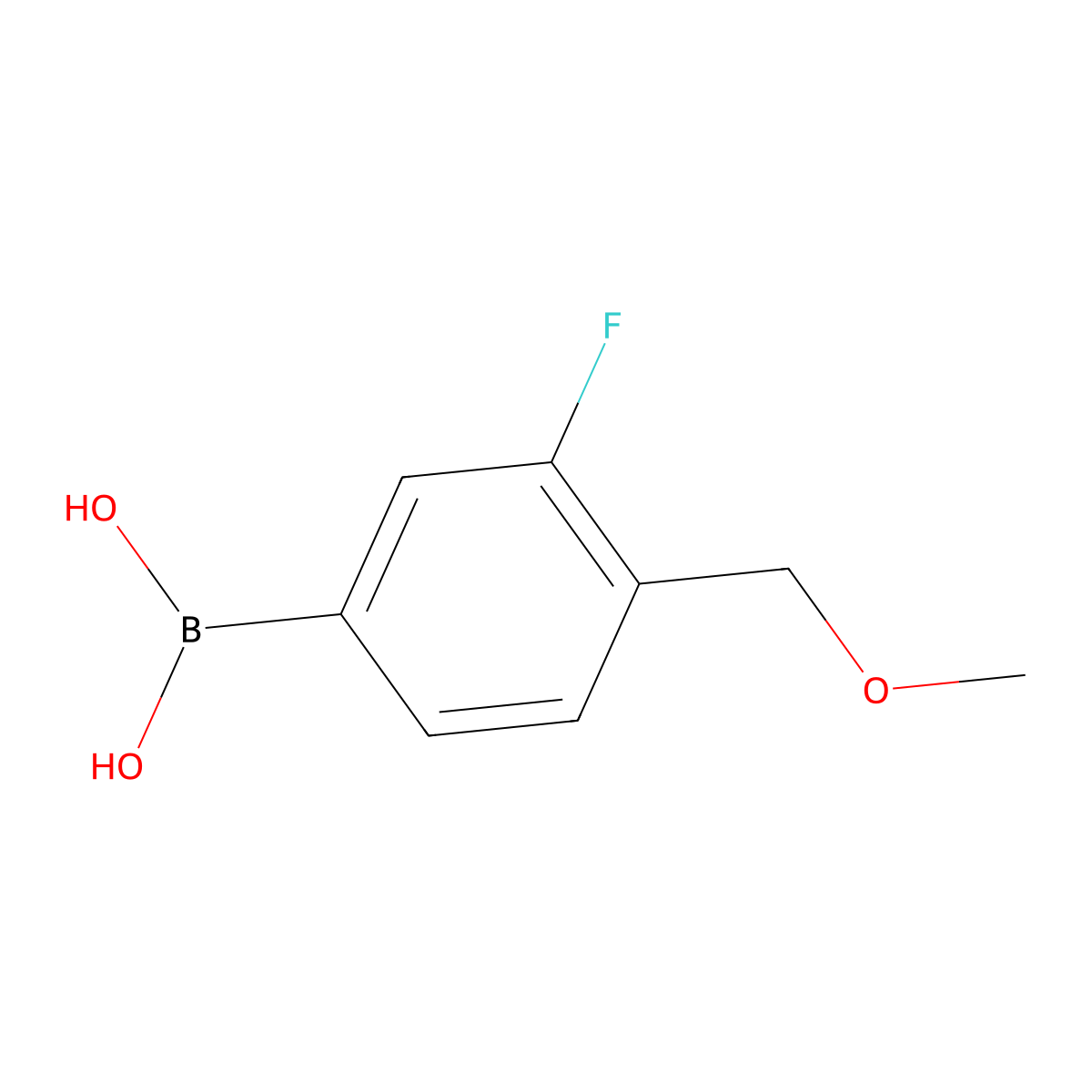 (3-Fluoro-4-(methoxymethyl)phenyl)boronic acid molecular structure, CAS 1313738-12-3