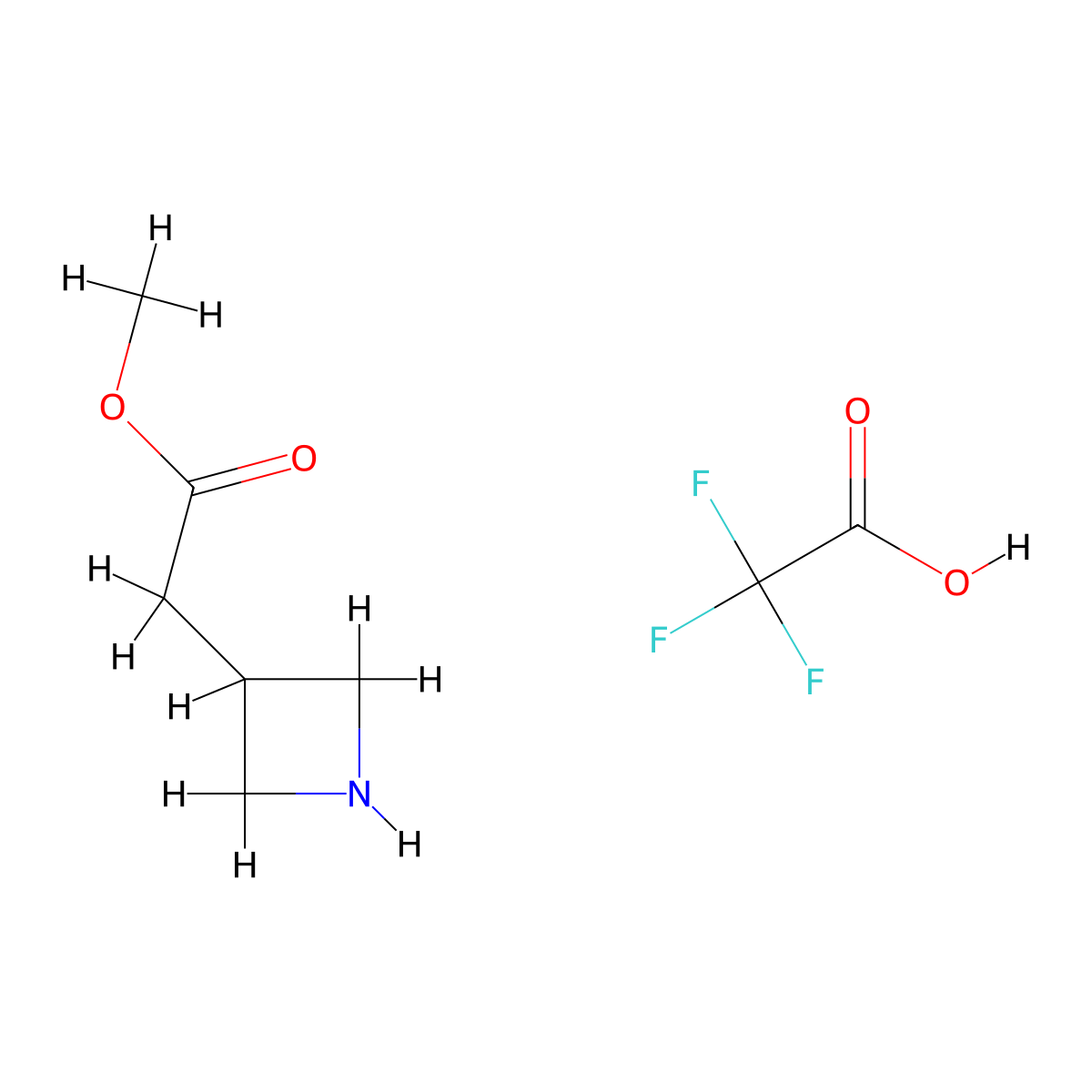 Methyl 2-(azetidin-3-yl)acetate; trifluoroacetic acid molecular structure, CAS 1313738-62-3