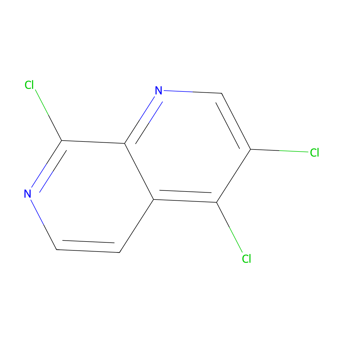 3,4,8-Trichloro-1,7-naphthyridine molecular structure, CAS 1313738-65-6