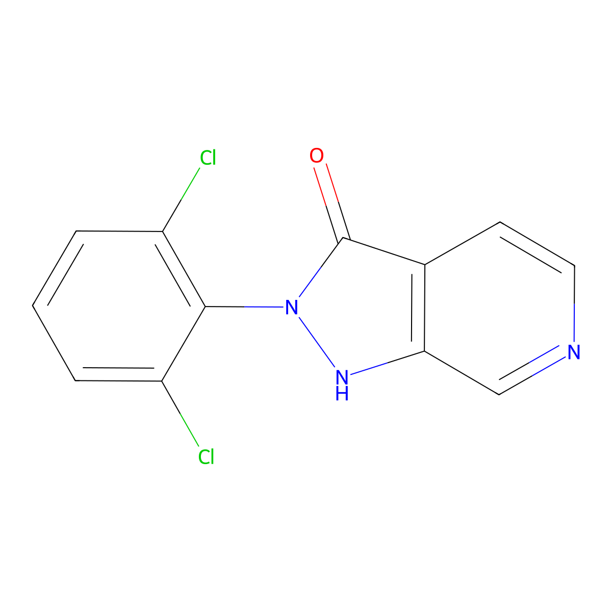 2-(2,6-Dichlorophenyl)-1H-pyrazolo[3,4-c]pyridin-3(2H)-one molecular structure, CAS 1313738-66-7