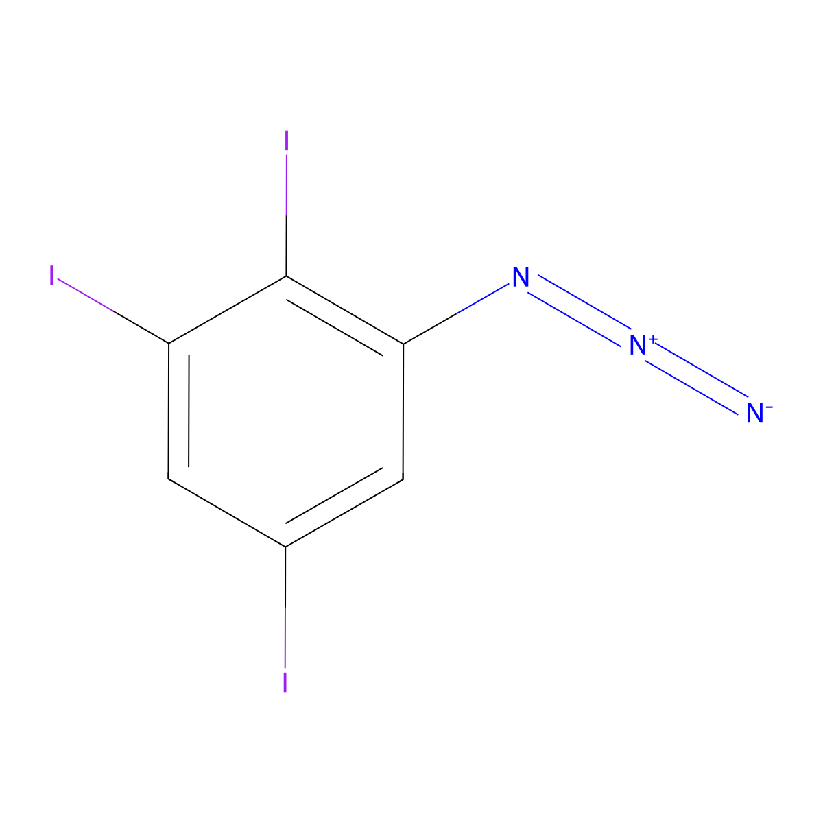 1-Azido-2,3,5-triiodobenzene molecular structure, CAS 1313738-68-9