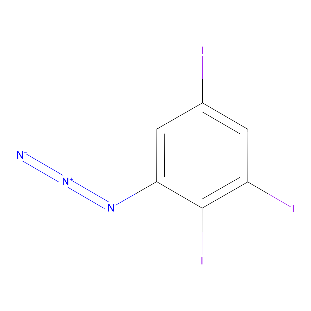 1-Azido-2,3,5-triiodobenzene molecular structure, CAS 1313738-68-9